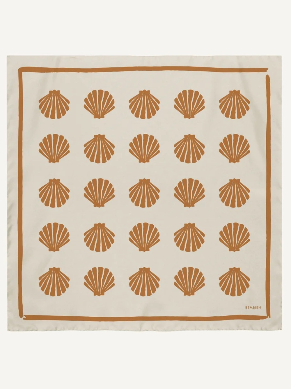 NWOT Bembien Marea Silk Seashell Scarf in Marigold